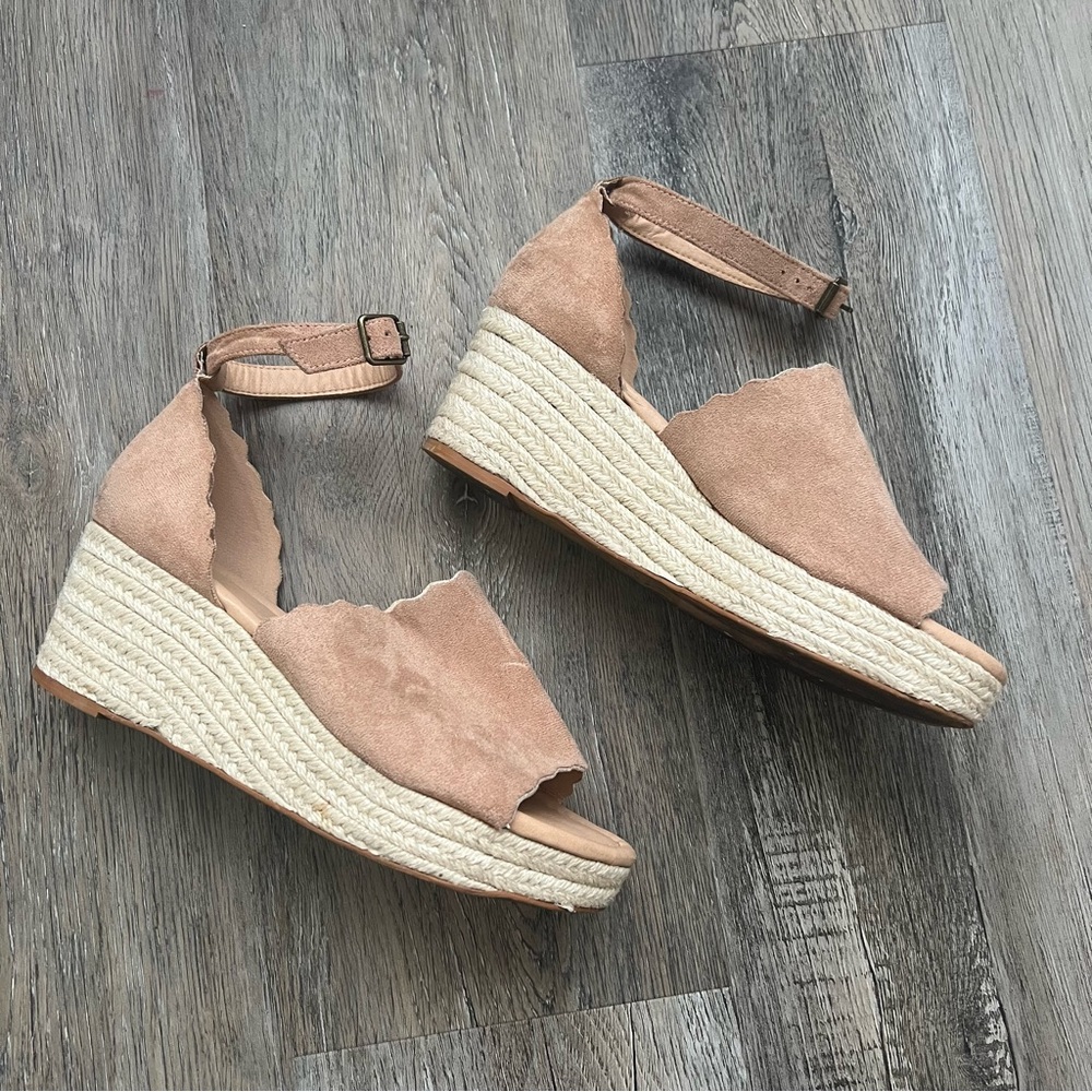 Vici Tan Espadrille Wedge Sandals